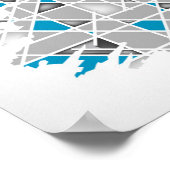 Ierland Map| Crystal Diamond Style Artwork Poster (Hoek)