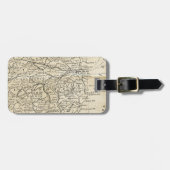  Ierland Map Dublin Kildare Region Travel Bagagelabel (Voorkant horizontaal)