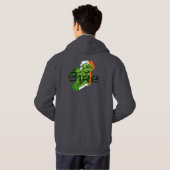 Ierland Map v2 door Kenneth Yoncich Hoodie (Achterkant volledig)