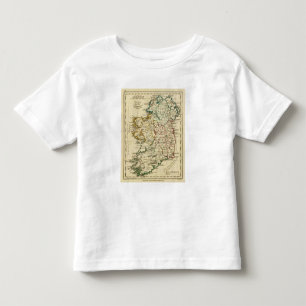 Ierland met vastgestelde grenzen kinder shirts