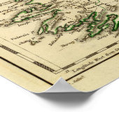 Ierland met vastgestelde grenzen poster (Hoek)