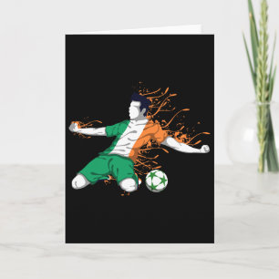 Ierland Nationaal Voetbal - Ierse Vlag Voetbal Lie Kaart