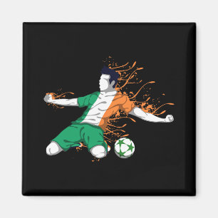 Ierland Nationaal Voetbal - Ierse Vlag Voetbal Lie Magneet