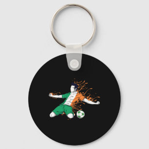 Ierland Nationaal Voetbal - Ierse Vlag Voetbal Lie Sleutelhanger