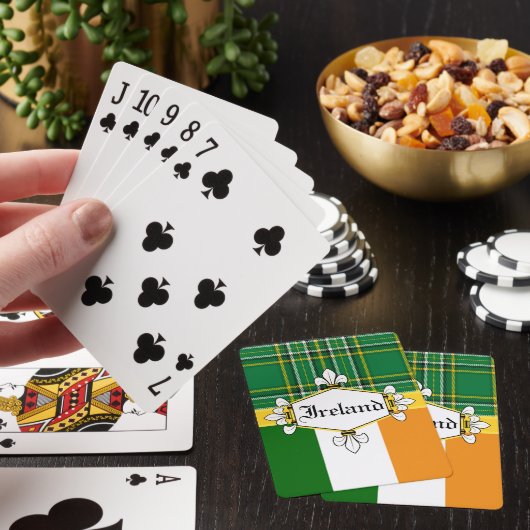 Ierland National Tartan, flag, Customize with name Pokerkaarten (Insitu)