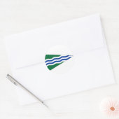 Ierland National Yacht Club vaandel Ronde Sticker (Envelop)