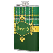 Ierland Nationale Tartan, pas met naam aan Heupfles (Links)