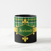 Ierland Nationale Tartan, pas met naam aan Mok (Midden)