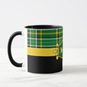 Ierland Nationale Tartan, pas met naam aan Mok (Links)