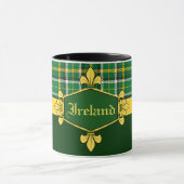 Ierland Nationale Tartan, pas met naam aan Mok (Midden)