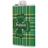 Ierland Nationale Tartan, Shamrock Pas naam aan Heupfles (Links)