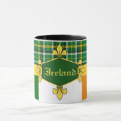 Ierland Nationale Tartan, vlag, Aanpassen met naam Mok (Midden)