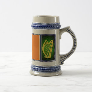 Ierland Nationale vlag, Harp, groene shamrocks Bierpul