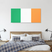 Ierland Nationale Vlag, Ierse standaard, Banner Canvas Afdruk (Insitu (Slaapkamer))