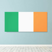 Ierland Nationale Vlag, Ierse standaard, Banner Canvas Afdruk (Insitu (Houten vloer))