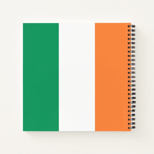 Ierland Nationale Vlag, Ierse standaard, Banner Notitieboek (Achterkant)