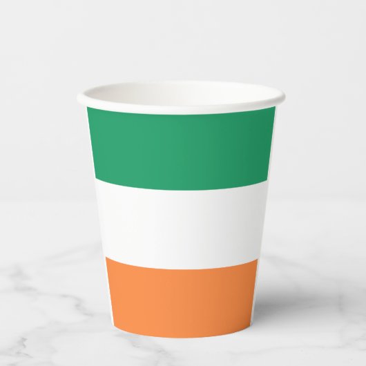 Ierland Nationale Vlag, Ierse standaard, Banner Papieren Bekers (Voorkant)