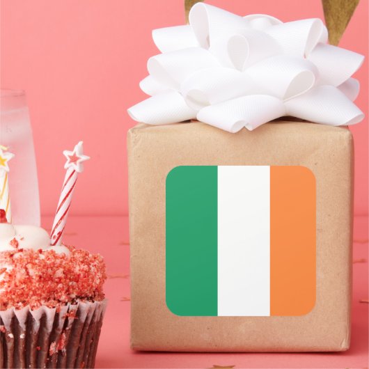 Ierland Nationale Vlag, Ierse standaard, Banner Vierkante Sticker (Feest)