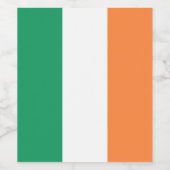 Ierland Nationale Vlag, Ierse standaard, Banner Wijn Etiket (Enkel label)