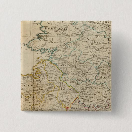 Ierland noord vierkante button 5,1 cm (Voorkant)