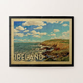 Ierland Ocean Cliffs Vintage Travel Legpuzzel (Horizontaal)