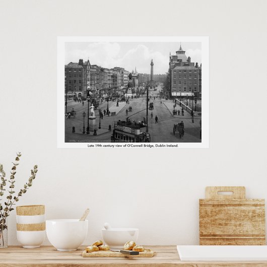  Ierland, O'Connell Bridge Dublin Poster (Keuken)