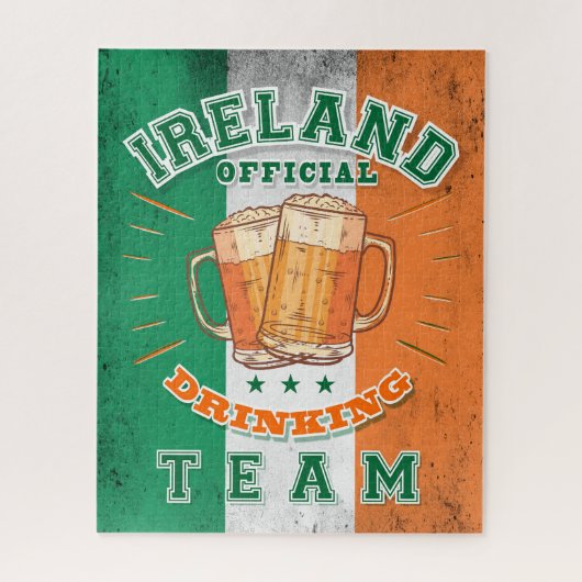 Ierland Officieel Drankteam. Grappig bier Legpuzzel (Verticaal)