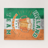 Ierland Officieel Drankteam. Grappig bier Legpuzzel (Horizontaal)