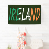 Ierland overlapt op Ierse vlag bnrcnt Spandoek (Insitu)