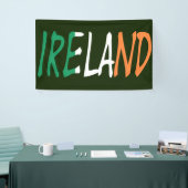 Ierland overlapt op Ierse vlag bnrcnt Spandoek (Beurs)
