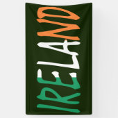 Ierland overlapt op Ierse vlag bnrcnt Spandoek (Verticaal)