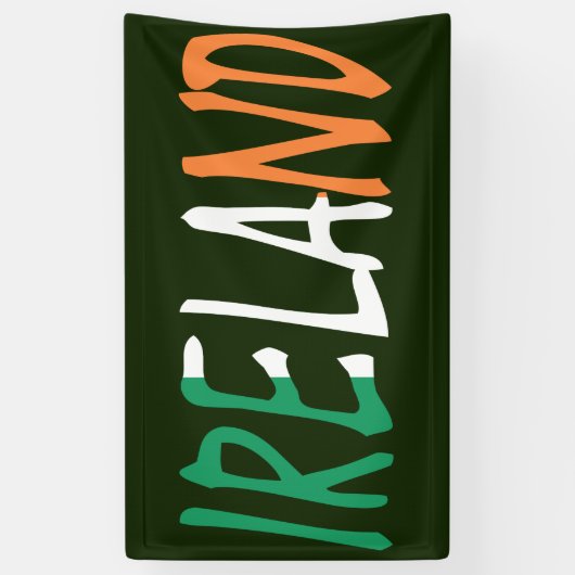 Ierland overlapt op Ierse vlag bnrcnt Spandoek (Verticaal)