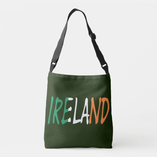 Ierland overlay op Ierse vlag cbcnt Crossbody Tas (Achterkant)