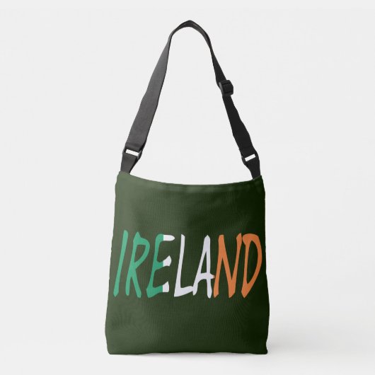 Ierland overlay op Ierse vlag cbcnt Crossbody Tas (Voorkant)