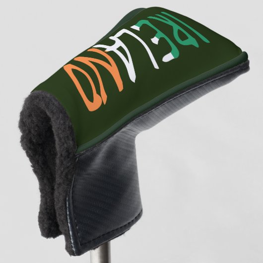 Ierland overlay op Ierse vlag pcnt Golfheadcover (3/4 voorkant)