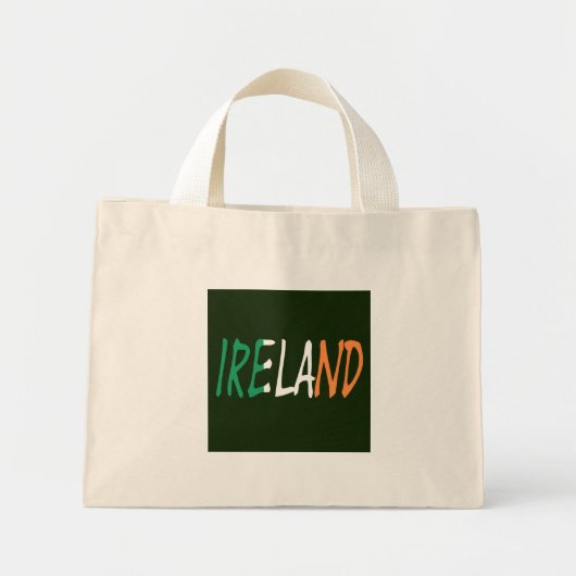 Ierland overlay op Ierse vlag tcnt Mini Tote Bag (Voorkant)