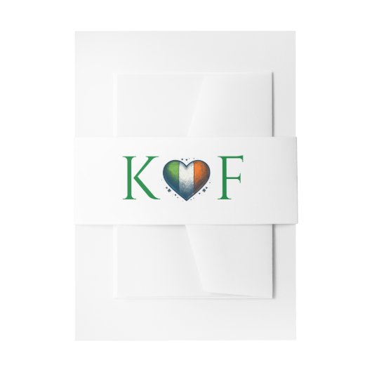 Ierland Paar Bruiloft Uitnodigingen Wikkel (Voorkant Voorbeeld)