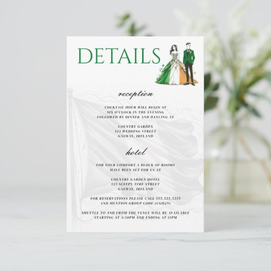 Ierland Paar Informatiekaartje (Staand voorkant)