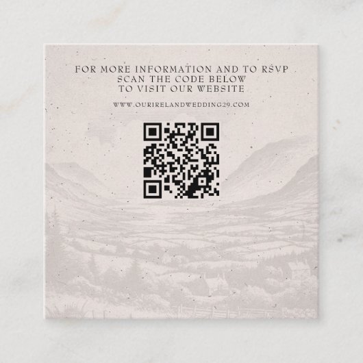 Ierland Passport Wedding QR Informatiekaartje (Voorkant)