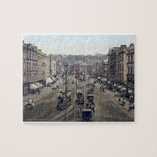  Ierland, Patricks st. Cork City Jigzaag Legpuzzel (Horizontaal)