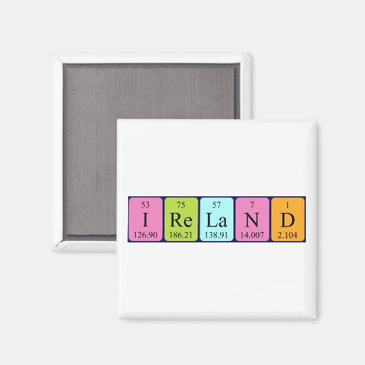 Ierland periodiek table name magnet (Voorkant / Achterkant)