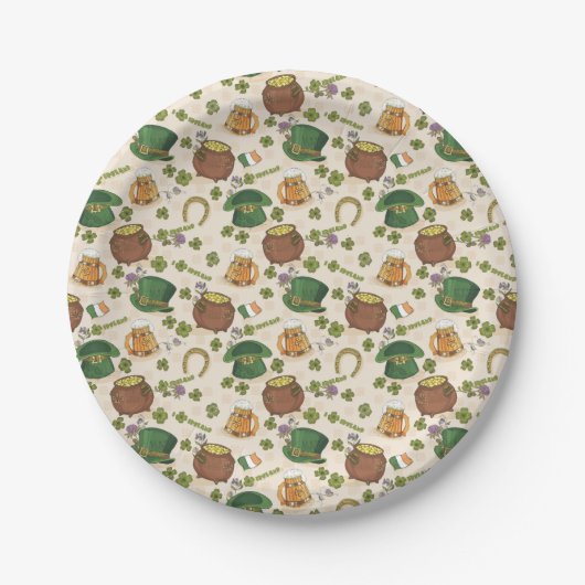  Ierland Pictogram Patroon Papieren Bordje (Voorkant)