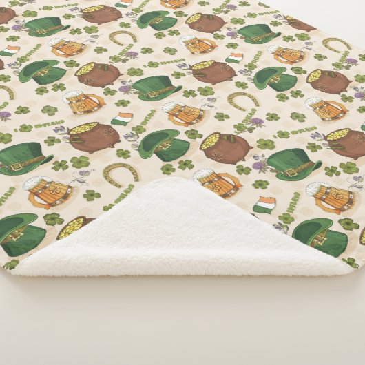  Ierland Pictogram Patroon Sherpa Deken (3/4)