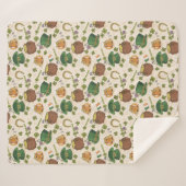 Ierland Pictogram Patroon Sherpa Deken (Voorkant (horizontaal))