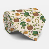  Ierland Pictogram Patroon Stropdas (Opgerold)