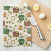  Ierland Pictogram Patroon Theedoek (Quarter Fold)