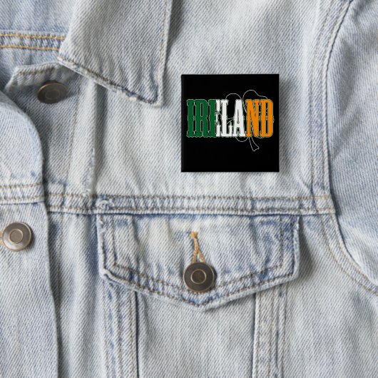 IERLAND PIN VIERKANTE BUTTON 5,1 CM (In situ)