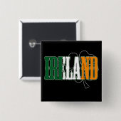 IERLAND PIN VIERKANTE BUTTON 5,1 CM (Voorkant /achterkant)