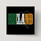 IERLAND PIN VIERKANTE BUTTON 5,1 CM (Voorkant)