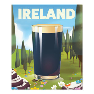 Ierland Pint Reisposter Foto Afdruk